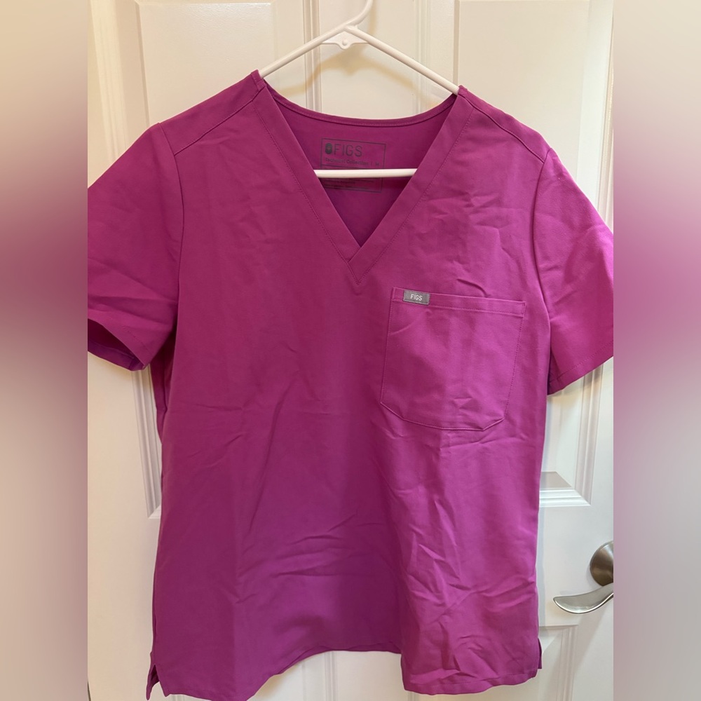 FIGS Pink Scrub Top Catarina